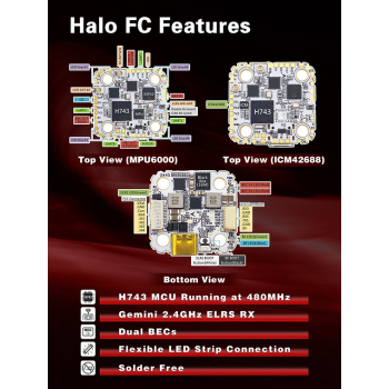 Stack HDZero Halo FC H7 & ESC AM32 70A ICM42688